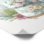 Boho Kitchen Cotvoordcore Waterverf Coffee Poster (Hoek)