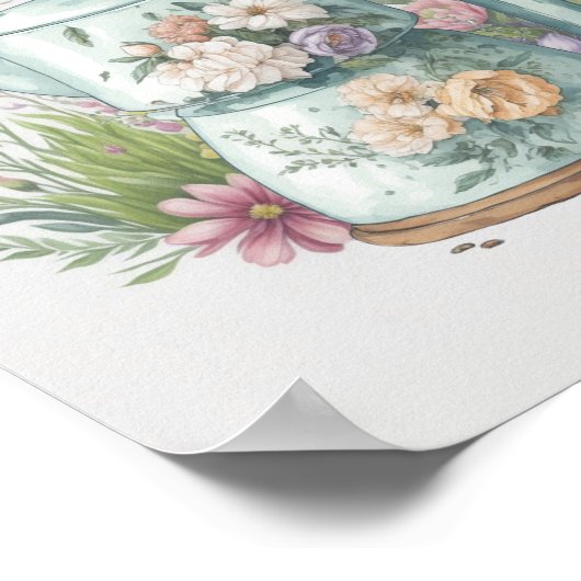 Boho Kitchen Cotvoordcore Waterverf Coffee Poster (Hoek)