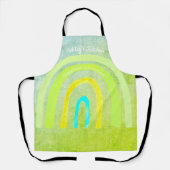 Boho Kitchen Regenboog 'Geluk is Thuisgemaakt' Schort (Voorkant)