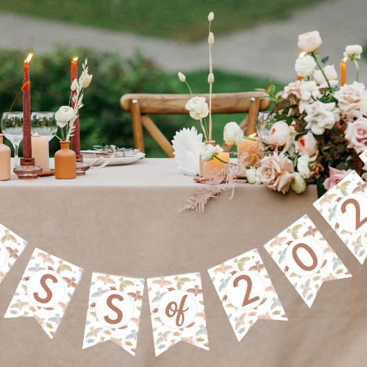 Boho Klasse van Twee Foto Afstuderen Vlaggetjes