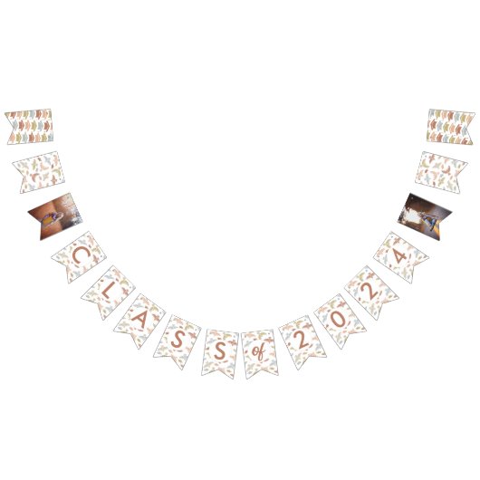 Boho Klasse van Twee Foto Afstuderen Vlaggetjes (Alle)