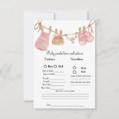 Boho Kleding baby voorspelling Baby shower spel Ka Kaart (Voorkant)