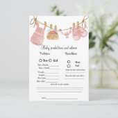 Boho Kleding baby voorspelling Baby shower spel Ka Kaart (Staand voorkant)