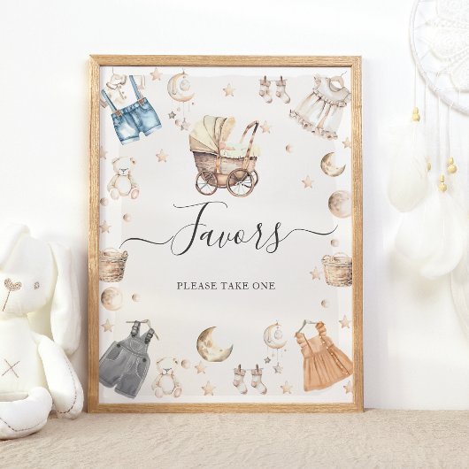 Boho kleding Geslacht onthullen gunsten Poster