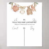 Boho kleding hij of zij wat zal Baby teken, Poster (Voorkant)