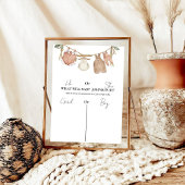 Boho kleding hij of zij wat zal Baby teken, Poster