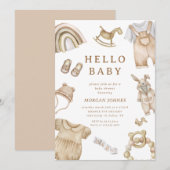 Boho Kleding Kwekerij baby shower uitnodiging (Voorkant / Achterkant)