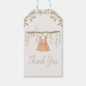 Boho Kleding Meisje Baby shower Dank u Cadeaulabel (Voorkant)