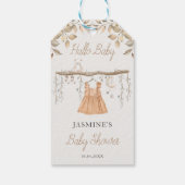 Boho Kleding Meisje Baby shower Dank u Cadeaulabel (Achterkant)