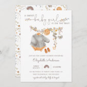 Boho Kleding Meisje Baby shower Kaart (Voorkant / Achterkant)