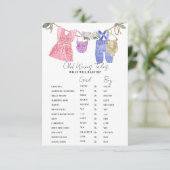Boho Kleding Oude WiVes Tales Baby shower Game Kaa Kaart (Staand voorkant)
