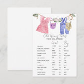Boho Kleding Oude WiVes Tales Baby shower Game Kaa Kaart (Voorkant / Achterkant)