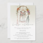 Boho Kleding Script Boheemse Baby shower Kaart (Voorkant)