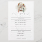 Boho Kleding Wensen voor Baby shower Game Flyer (Voorkant)
