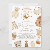 Boho kleedt een neuriachtig, geneutraal Baby showe Kaart (Voorkant)