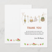 Boho kleine chef-kok Baby shower dank u kaart (Voorkant / Achterkant)