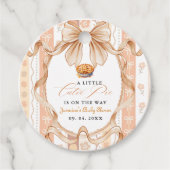Boho kleine cutie taart Thanksgiving Baby shower Bedankjes Labels (Voorkant)