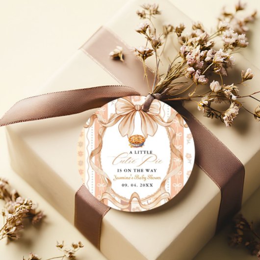 Boho kleine cutie taart Thanksgiving Baby shower Bedankjes Labels