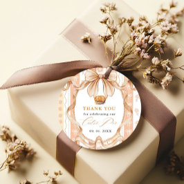 Boho kleine cutie taart Thanksgiving Baby shower Bedankjes Labels