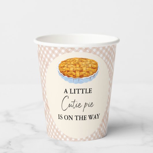 Boho kleine cutie taart Thanksgiving Baby shower Papieren Bekers (Achterkant)