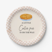 Boho kleine cutie taart Thanksgiving Baby shower Papieren Bordje (Voorkant)