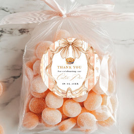 Boho kleine cutie taart Thanksgiving Baby shower Ronde Sticker