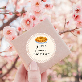 Boho kleine cutie taart Thanksgiving Baby shower Ronde Sticker