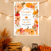 Boho Kleine pompoen herfst baby shower Welkom Poster