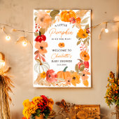 Boho Kleine pompoen herfst baby shower Welkom Poster