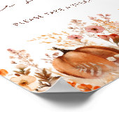 Boho kleine pompoen Herfst baby's zijn lief Poster (Hoek)