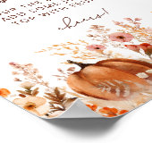 Boho Kleine Pompoen Herfst Wildbloemen Momosa Bar Poster (Hoek)