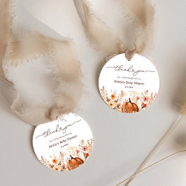 Boho kleine pompoen Herfst wilde bloemen dank u Bedankjes Labels
