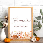 Boho kleine pompoen Herfst Wildflower Favorieten Poster