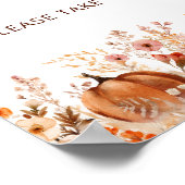 Boho kleine pompoen Herfst Wildflower Favorieten Poster (Hoek)