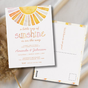 Boho Kleine Straal van Zonneschijn Baby Shower Briefkaart