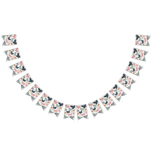 Boho kleine vlinder verjaardag of douche decor vlaggetjes