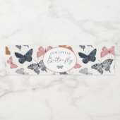 Boho Kleine Vlinder Verjaardagsfeestje of Bruids d Waterfles Etiket (Enkel label)