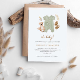 Boho Kleren Geslacht Neutrale Baby Shower Kaart