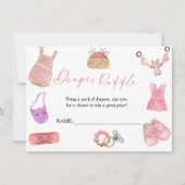 Boho kleren Luiers Verloting voor baby Shower Kaar Kaart (Voorkant)