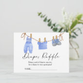 Boho kleren Luierspel voor baby Shower Kaart (Staand voorkant)