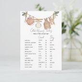 Boho Kleren Oude Vrouwen Verhalen Baby Shower Spel Kaart (Staand voorkant)