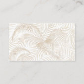 Boho kleur palm laat minimalistisch Baby shower Informatiekaartje (Achterkant)