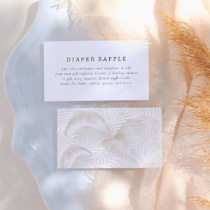 Boho kleur palm laat minimalistisch Baby shower Informatiekaartje