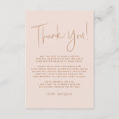 Boho Kleuren Brunch & Bubbels Bruidsfeestje Bedankkaart (Voorkant)