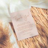 Boho Kleuren Brunch & Bubbels Bruidsfeestje Bedankkaart