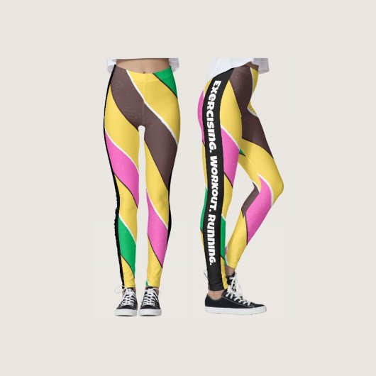 Boho kleuren l geel l roze l Workout en hardlopen Leggings