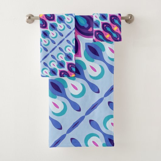 Boho Kleurrijk blauw 39 Bad Handdoek (Insitu)