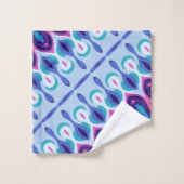Boho Kleurrijk blauw 39 Bad Handdoek (Wasdoekje)