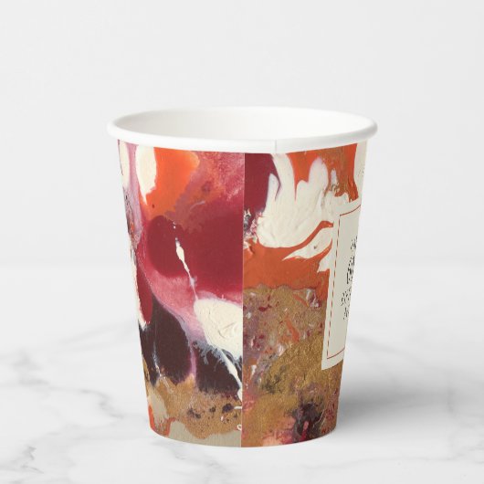 Boho Kleurrijke Abstracte 60ste Verjaardagsfeest Papieren Bekers (Rechts)