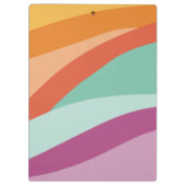 Boho Kleurrijke Abstracte Retro Naam Klembord (Achterkant)